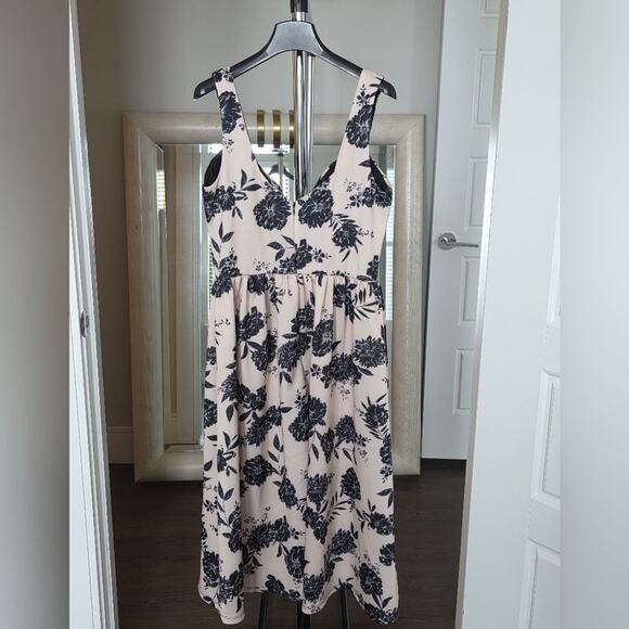 ASOS Black Pink Midi Floral Sundress Size 10 - Picture 6 of 7